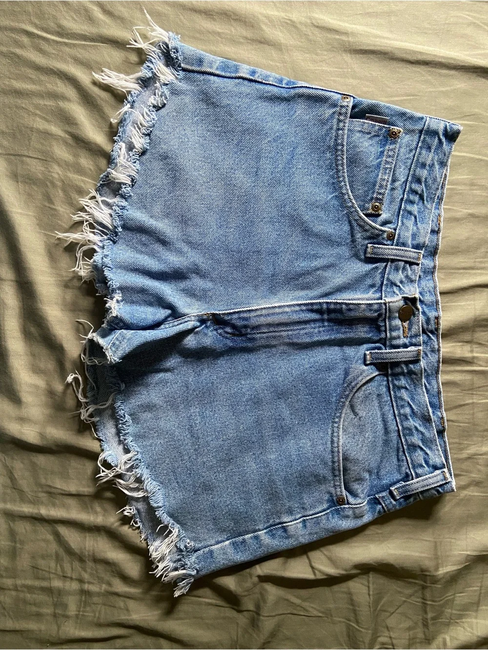 Carhartt Light Blue Denim cut off shorts - Picture 2 of 4